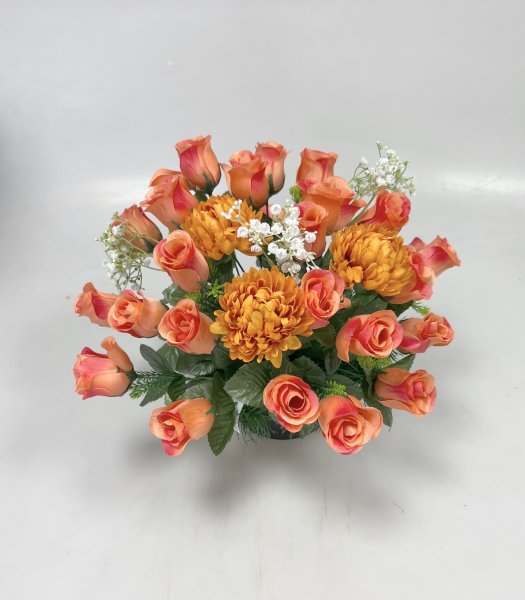 Mísa růže 40cm s chryzantémou