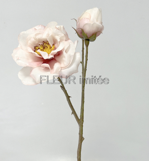 Větev růže x2 60cm RealTouch 24/120
