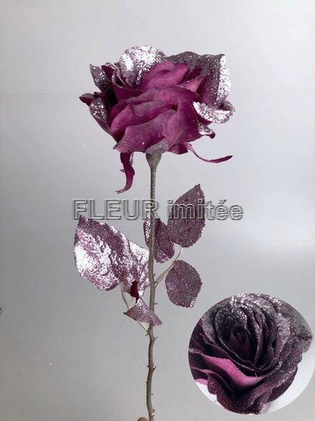 Růže x1 ván.s flitry  56cm  12/144