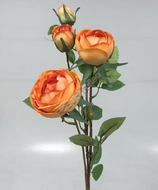 Větev růže x4  69cm 24/240
