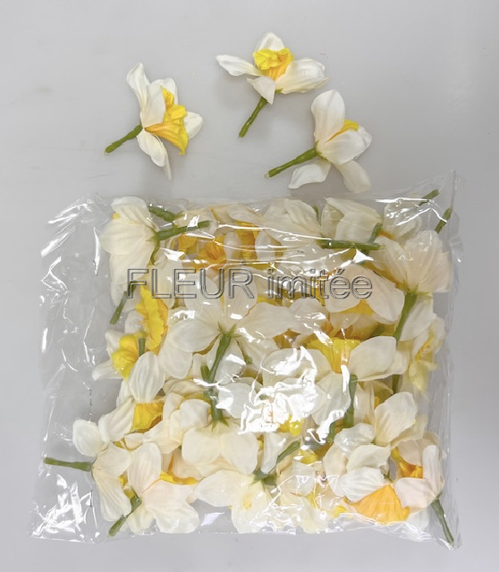 Květ narcis 6cm  sada48   1/100