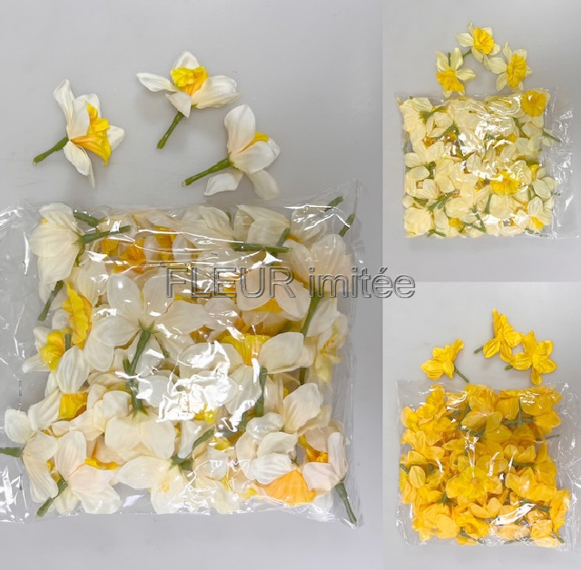 Květ narcis 6cm  sada48   1/100