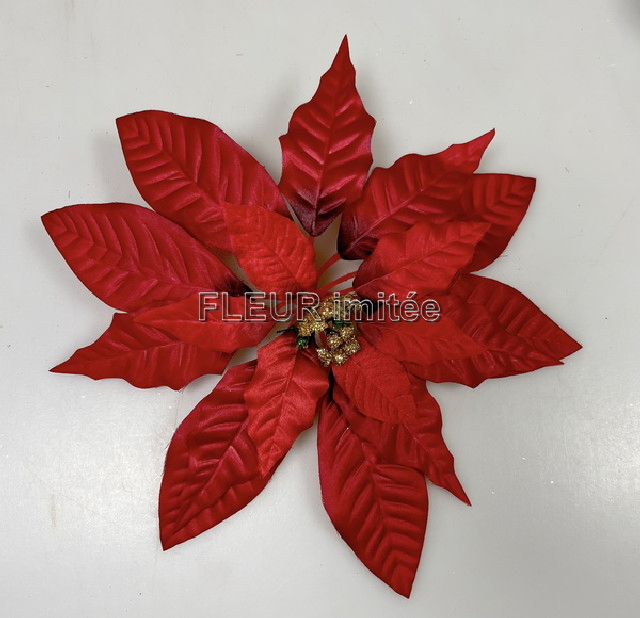 Květ poinsettia 25cm 6/48