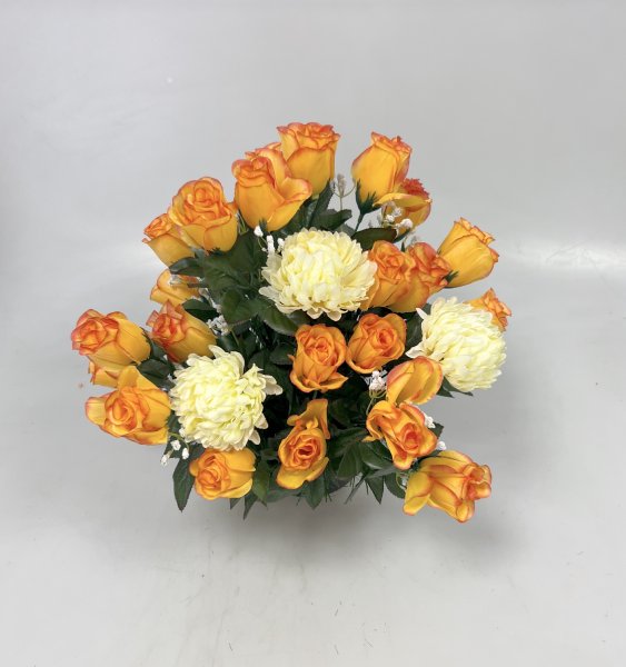 Mísa růže 40cm s chryzantémou