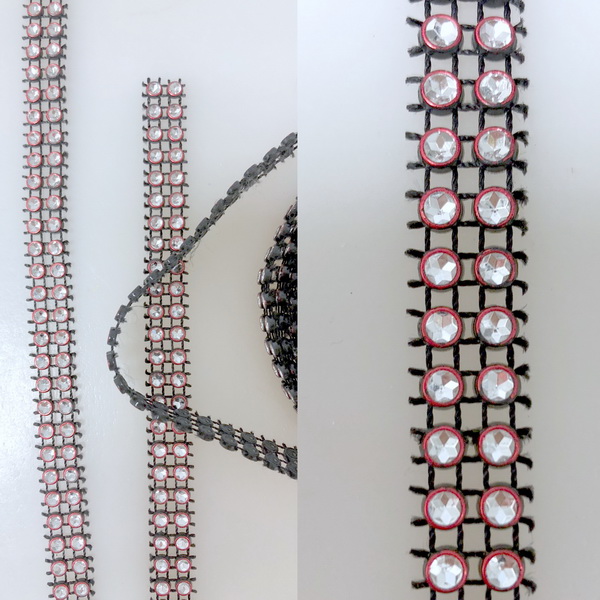 Štras stuha 1cm x 3m  3b.