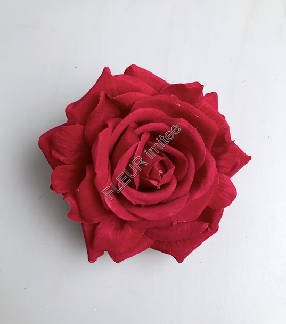 Květ růže ZAM samet 8cm 12/480