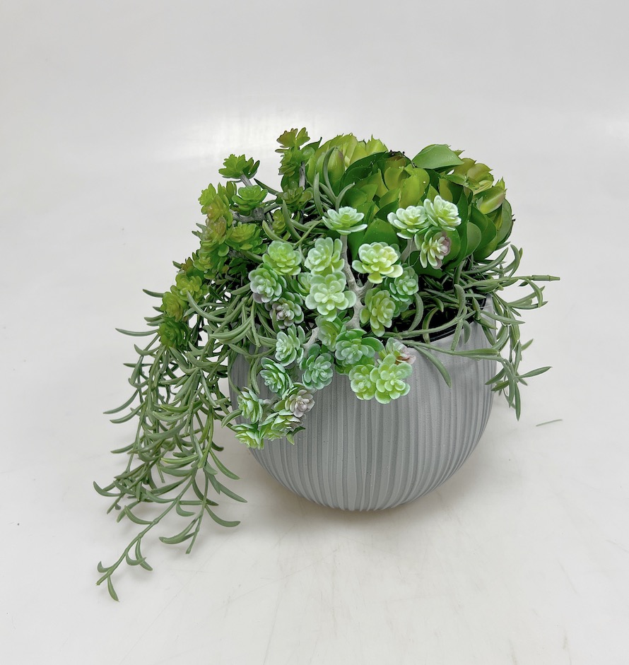 Dekorace sukulenty 28x28cm vč.květníku