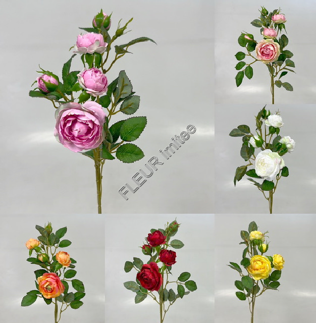 Větev růže mini x5 52cm 48/240